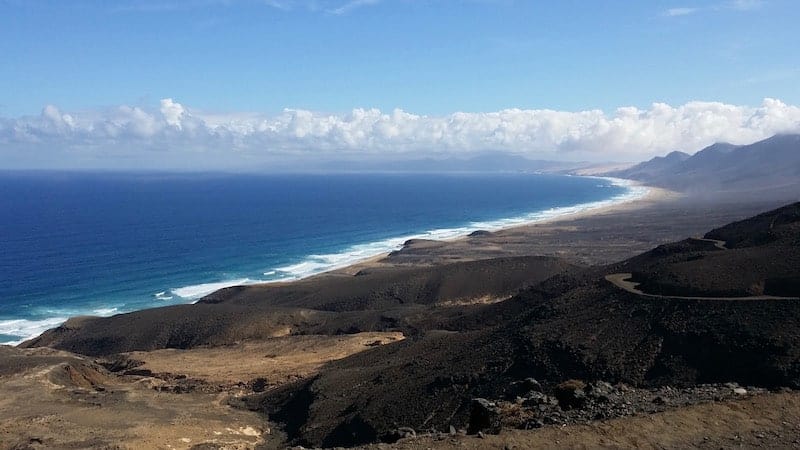 Paisaje de la costa sur de Fuerteventura