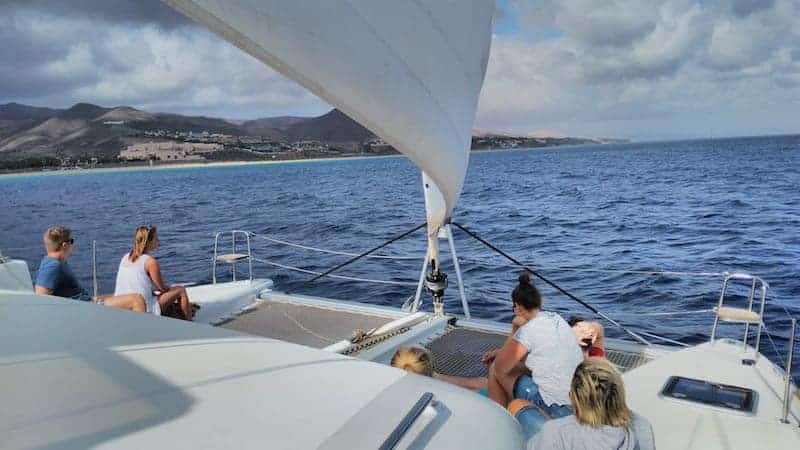 Blick auf Fuerteventura vom Deck aus