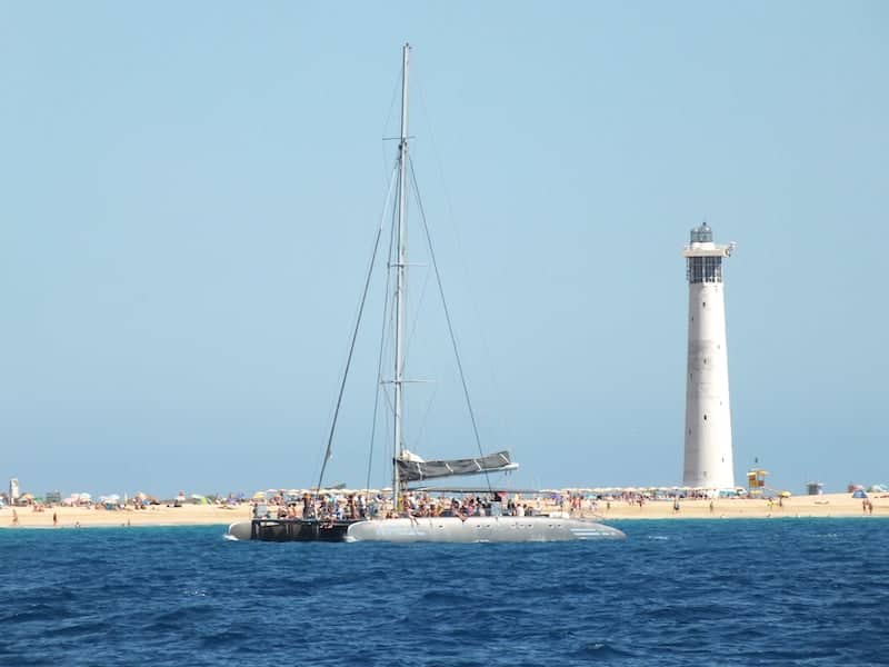 Morro Jable beach and lighthouse