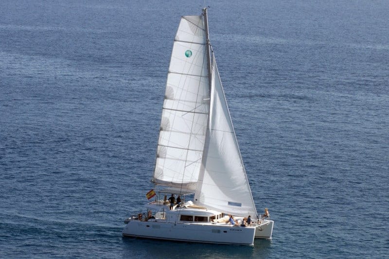 VIP catamaran sailing